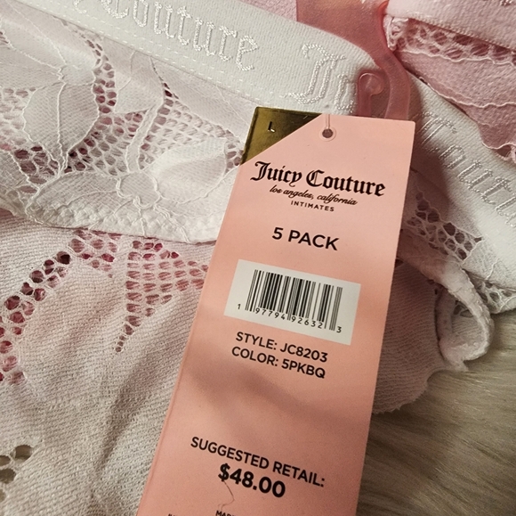 Juicy Coulture 5 pack women's Intimates new - Picture 6 of 7